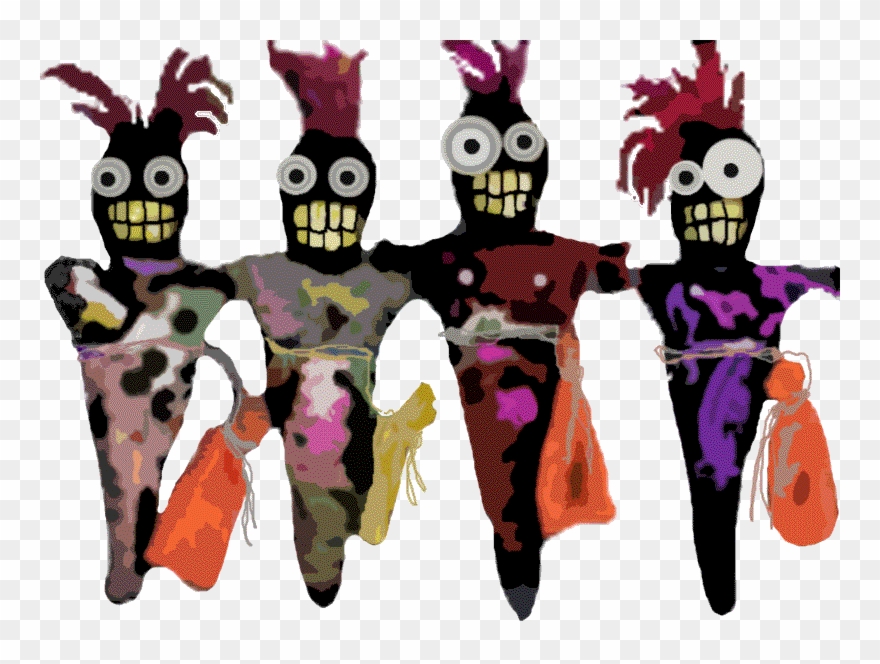 4 Voodoo Dolls Clipart