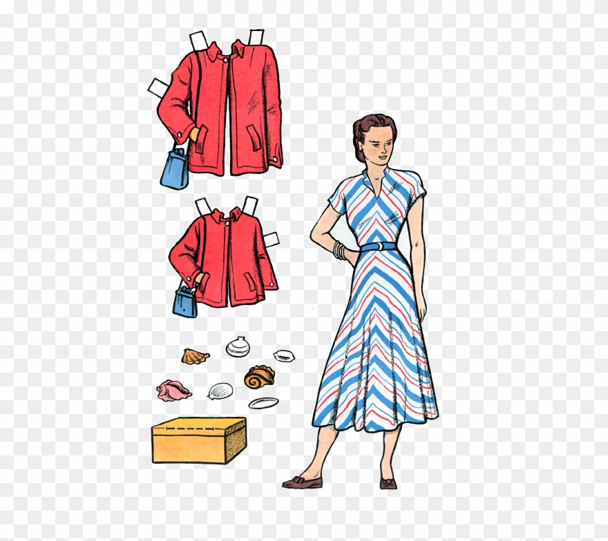 Jeanie In Florida Paper Dolls Clipart