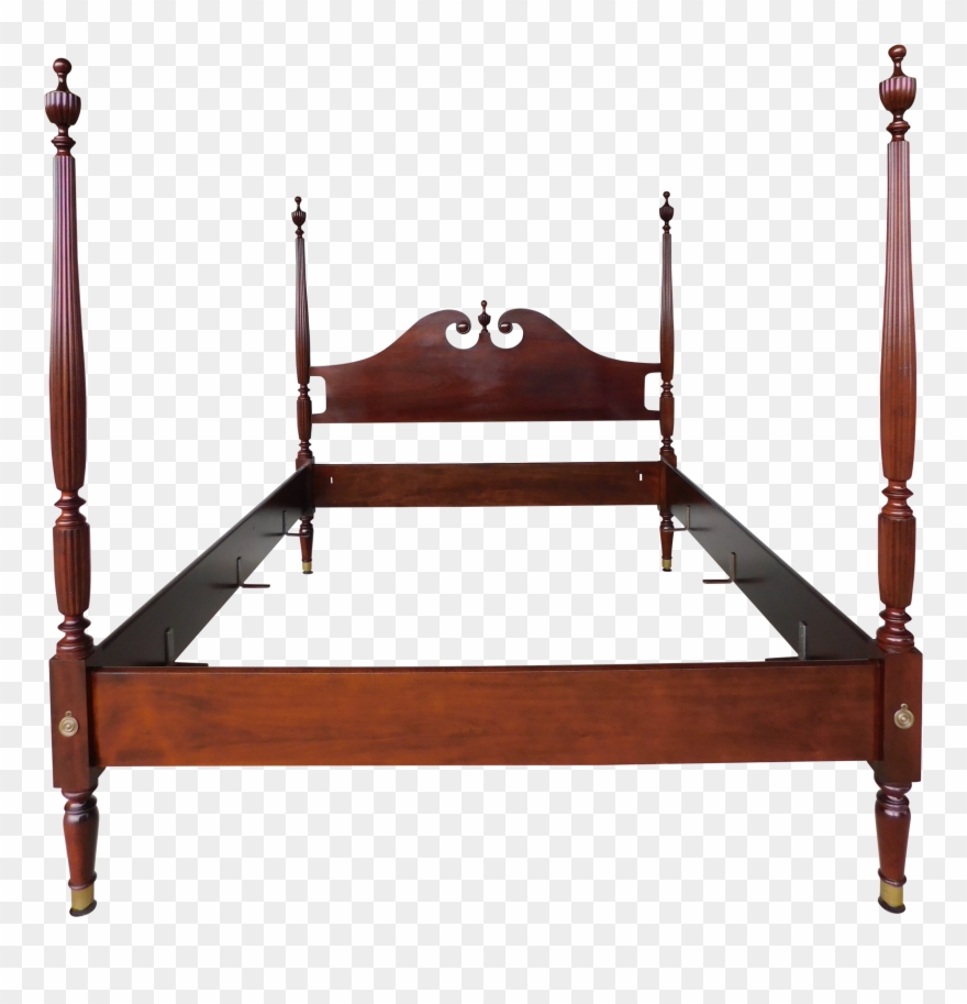 Biggs / Kittinger Mahogany Queen Size Chippendale Style Clipart
