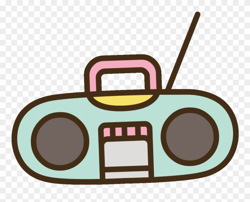 Radio Boombox Sticker By Pusheen Clipart