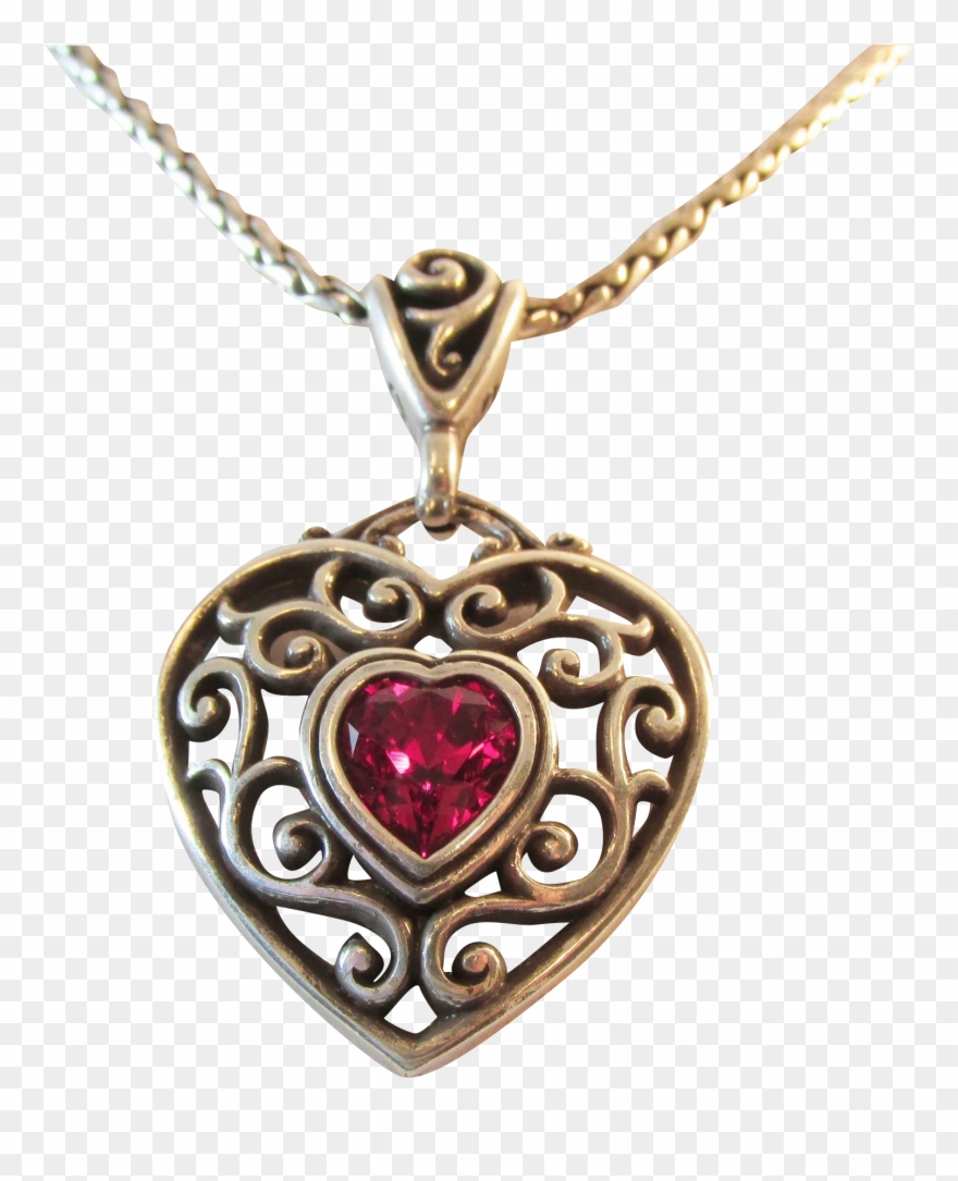 Ruby Heart Necklace Clipart - Png Download