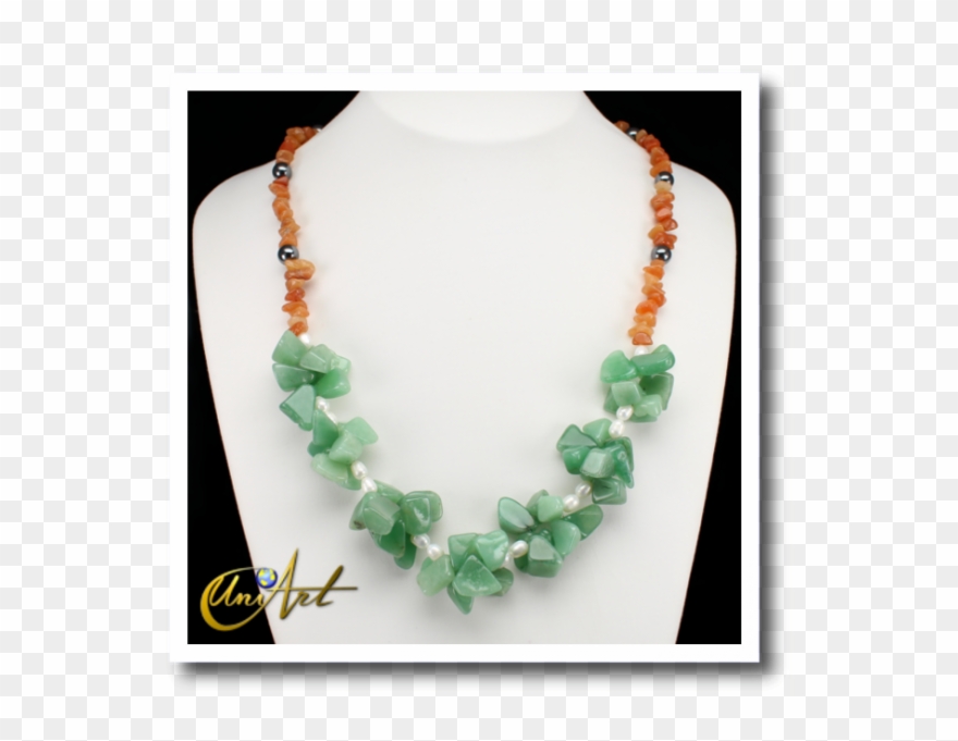 Necklace Of Chip And Tumbled Stones Clipart