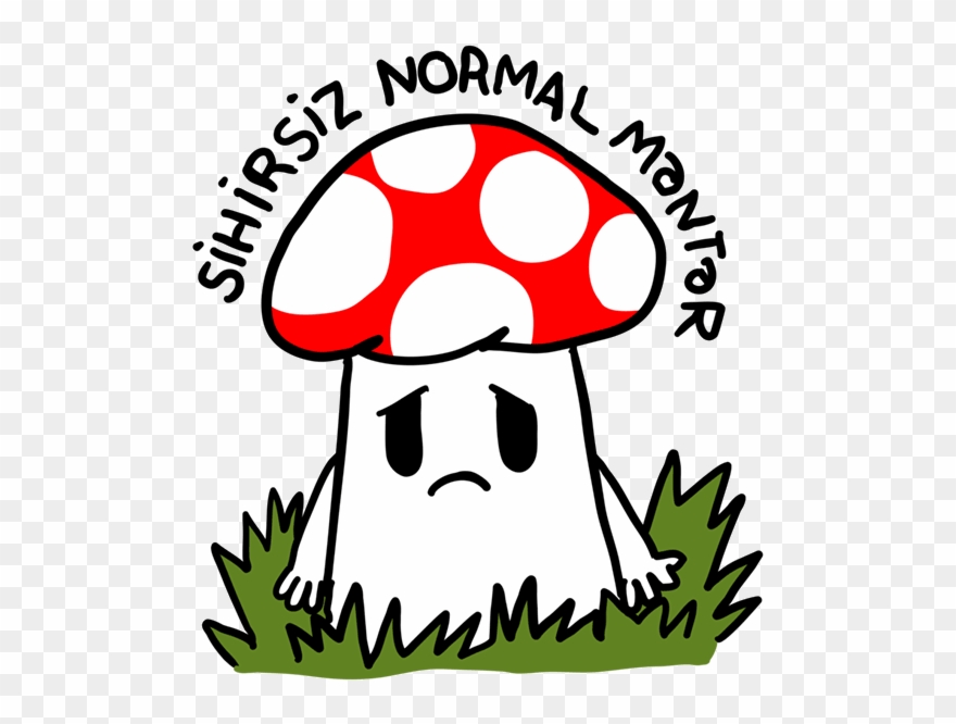 Sad Mushroom Sticker By Yavuz Ozturk Clipart