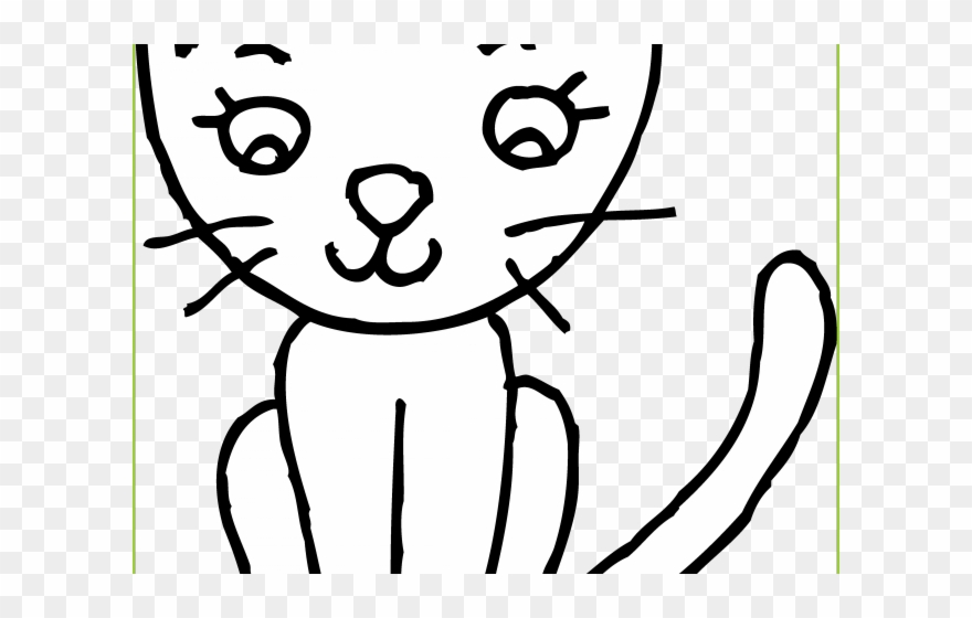Sketch Clipart Cat - Png Download