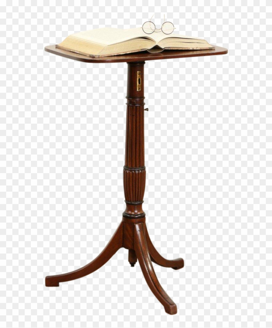English 1870 Antique Adjustable Mahogany Tilt Top Book Clipart