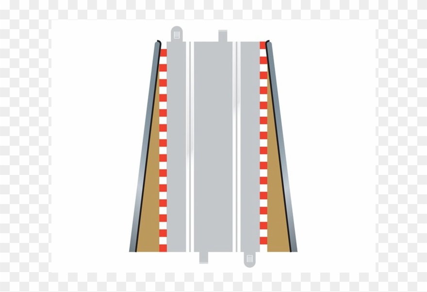 Scalextric C8233 Straight Lead Inout Borders X2 Clipart