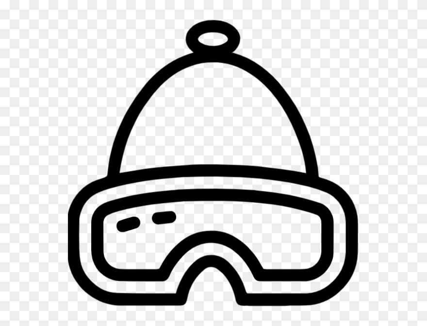 Free Online Ski Cap Glasses Skiing Vector For Design Clipart
