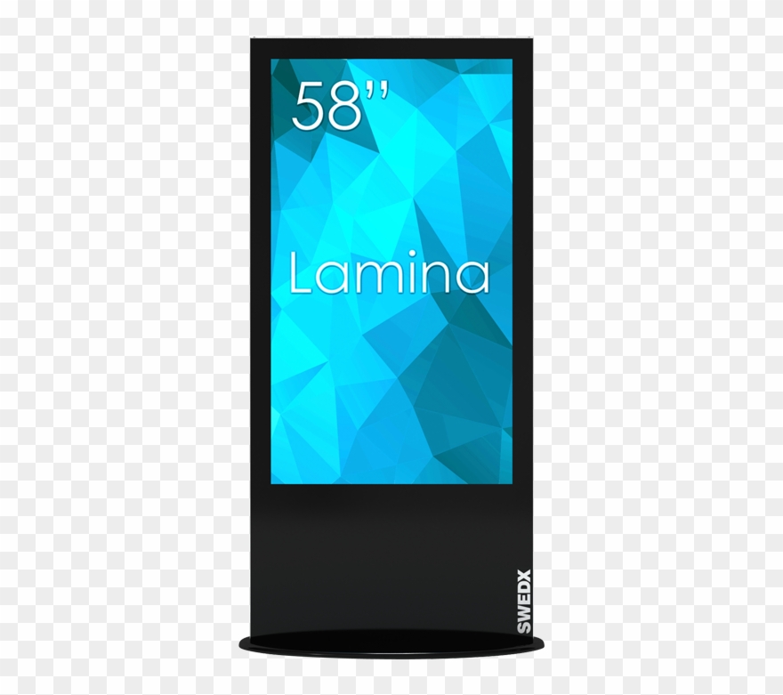 Totem D'affichage Interieur Noir 58" Uhd Clipart