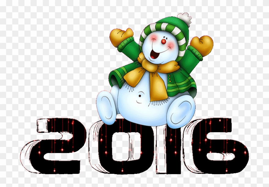 2016 Snow Man Snowman Snow New Year Happy Bear Y D Clipart