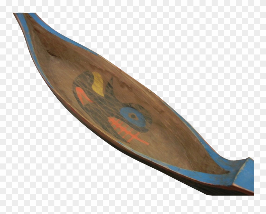 Vintage Hand Carved Painted Natural Wood Native American Clipart