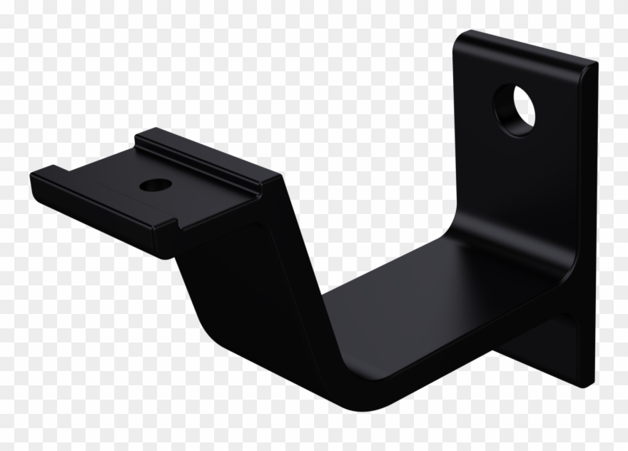 Afbeelding Van Leuninghouder Vlak M8 Zwart 3551-18 Clipart