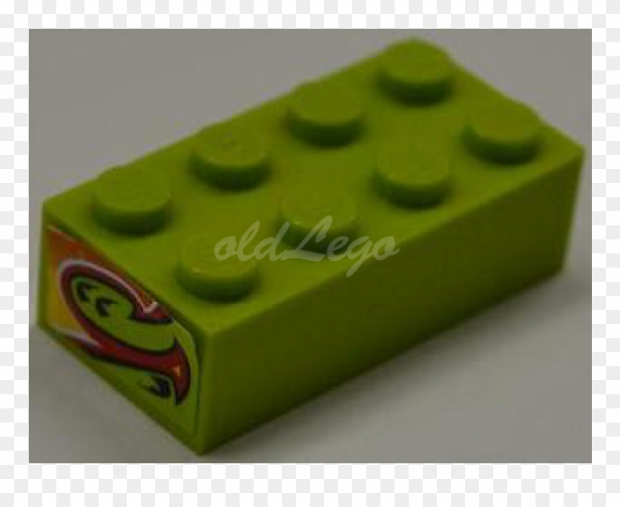 Brick 2 X 4 With Red And Yellow Flame Bottom Half Pattern Clipart