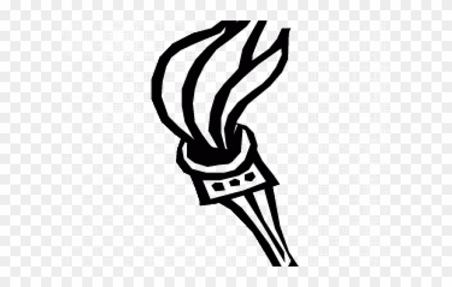 Torch Clipart Olympic Flame - Png Download