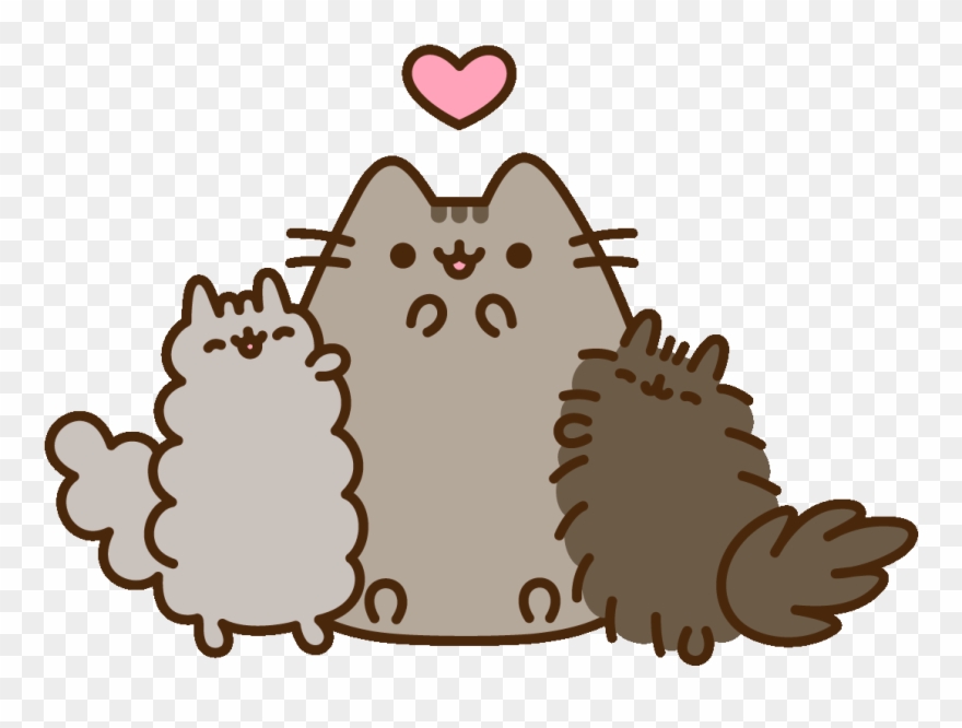 Cat Family Love Sticker By Pusheen Clipart