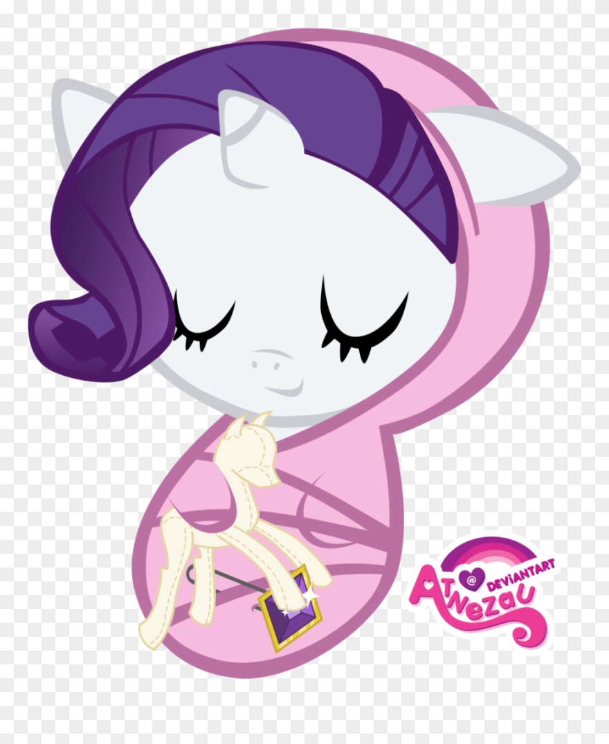 Newborn Rarity Asleep On Deviantart Bases De Little Clipart