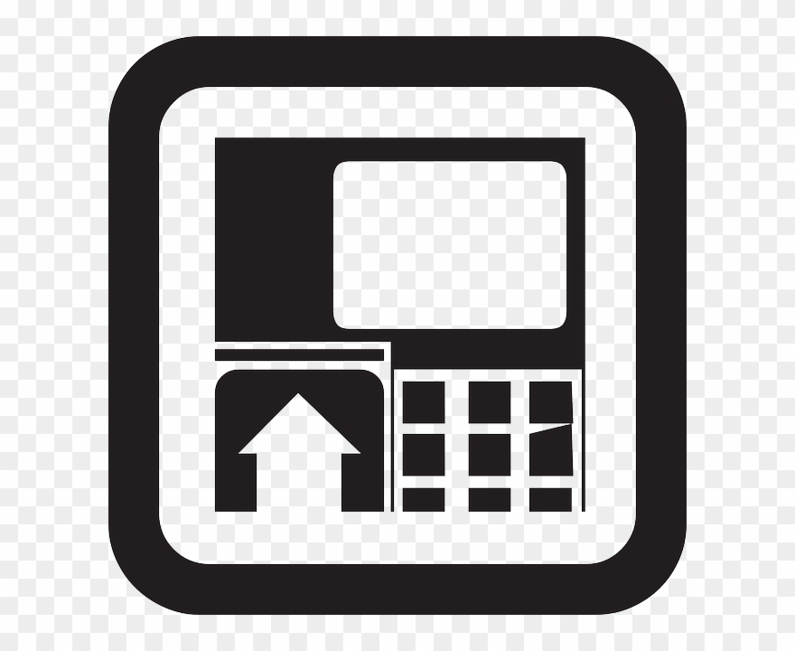 Money, Exchange, Machine, Bank, Atm, Pictogram Clipart
