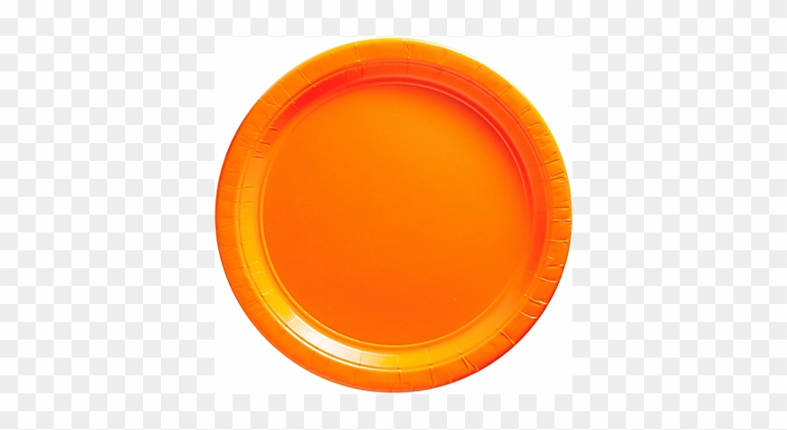 Orange Paper Dinner Plates 20ct Clipart