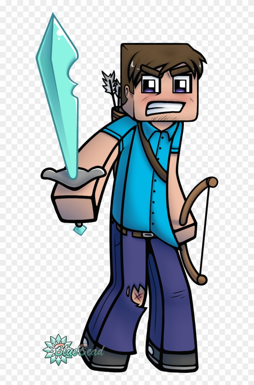 "cartoon Minecraft Steve Meets Alex Pictures To Pin Clipart