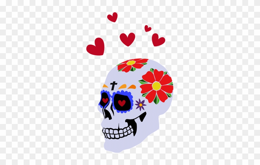 Skull Love Sticker By Kim Campbell Clipart
