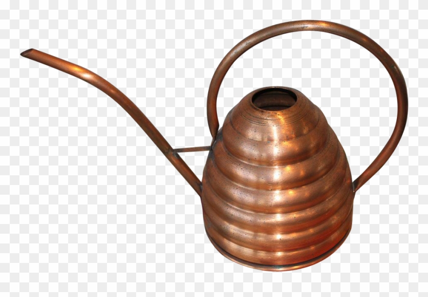 Spectacular Beehive Copper Watering Can Marked Jatex Clipart