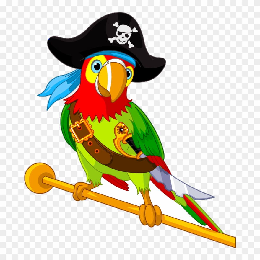 Stickers Pirate Perroquet Pirate Stickers Clipart