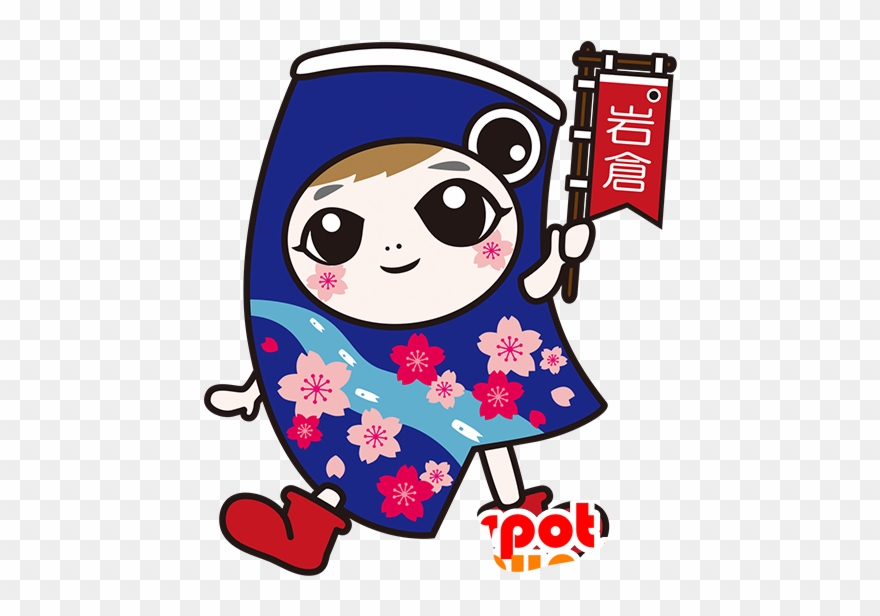 Mascot Peixe Azul E Rosa, Gigante Clipart