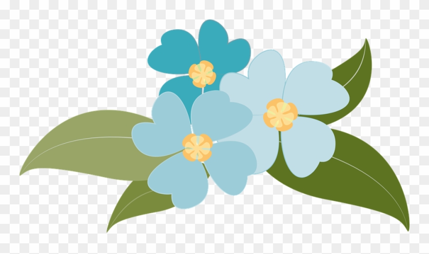 Blue Flower Clipart Corn - Png Download