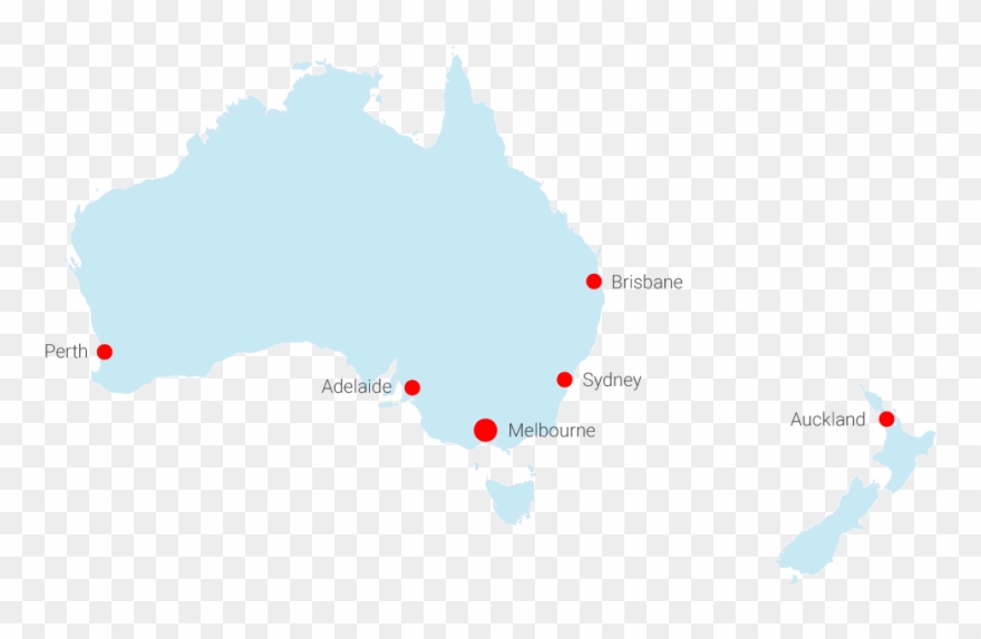 Australia And New Zealand Map Clipart