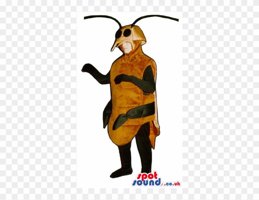 Brown Cockroach Bug Adult Size Plush Costume Clipart
