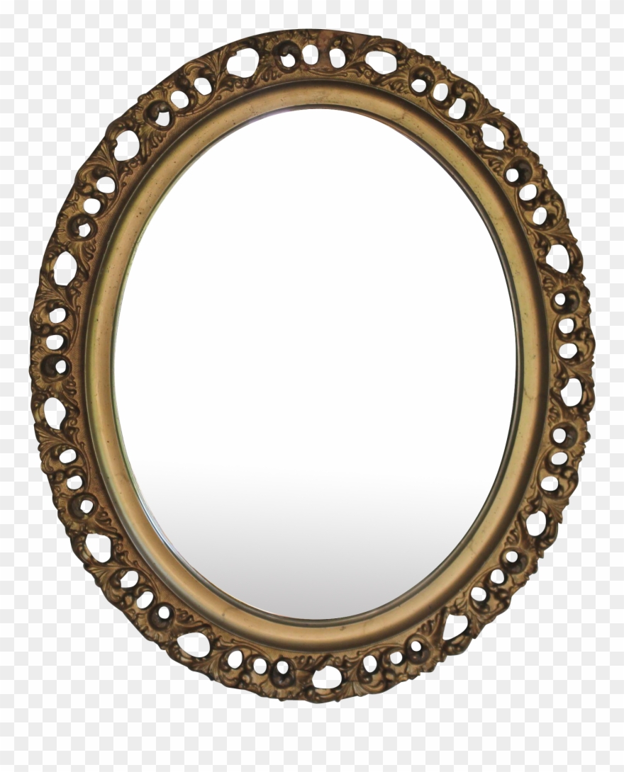 Antique Italian Gilt Wood Florentine Oval Mirror From Clipart