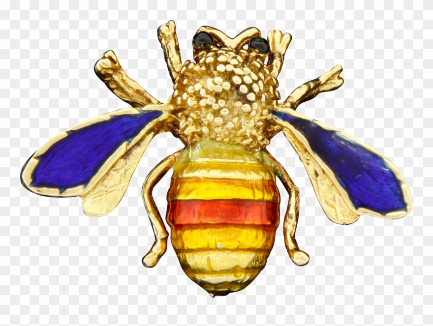 Vintage Van Cleef & Arpels 18k Yellow Gold Enamel Bug Clipart