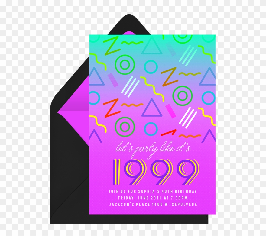 Party Pattern Invitation Clipart