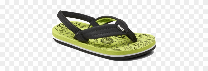 Reef Grom Reef Footprints Kinder Flipflops Clipart