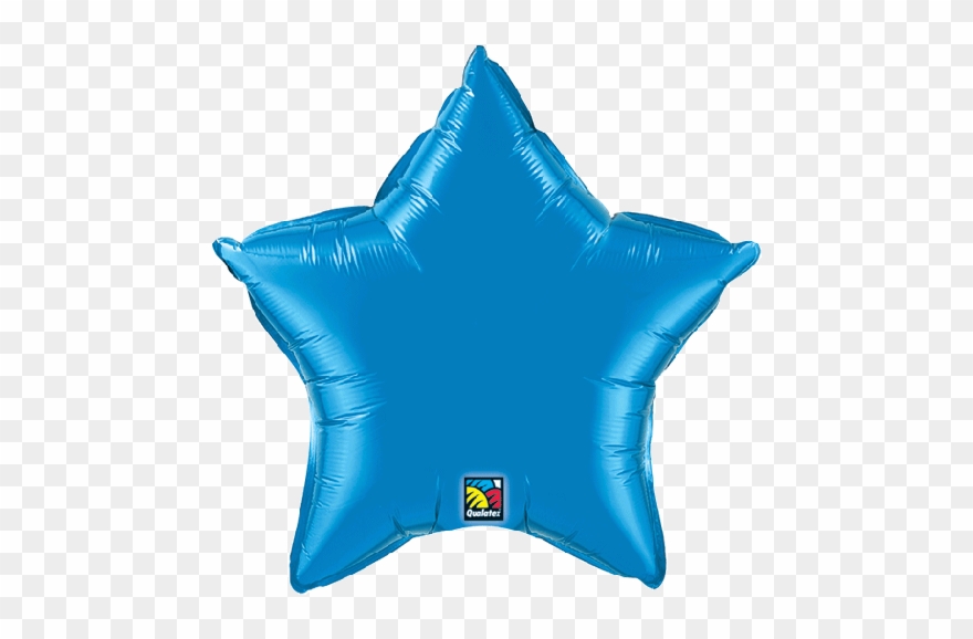 20" Blue Sapphire Star Helium Foil Balloon Clipart