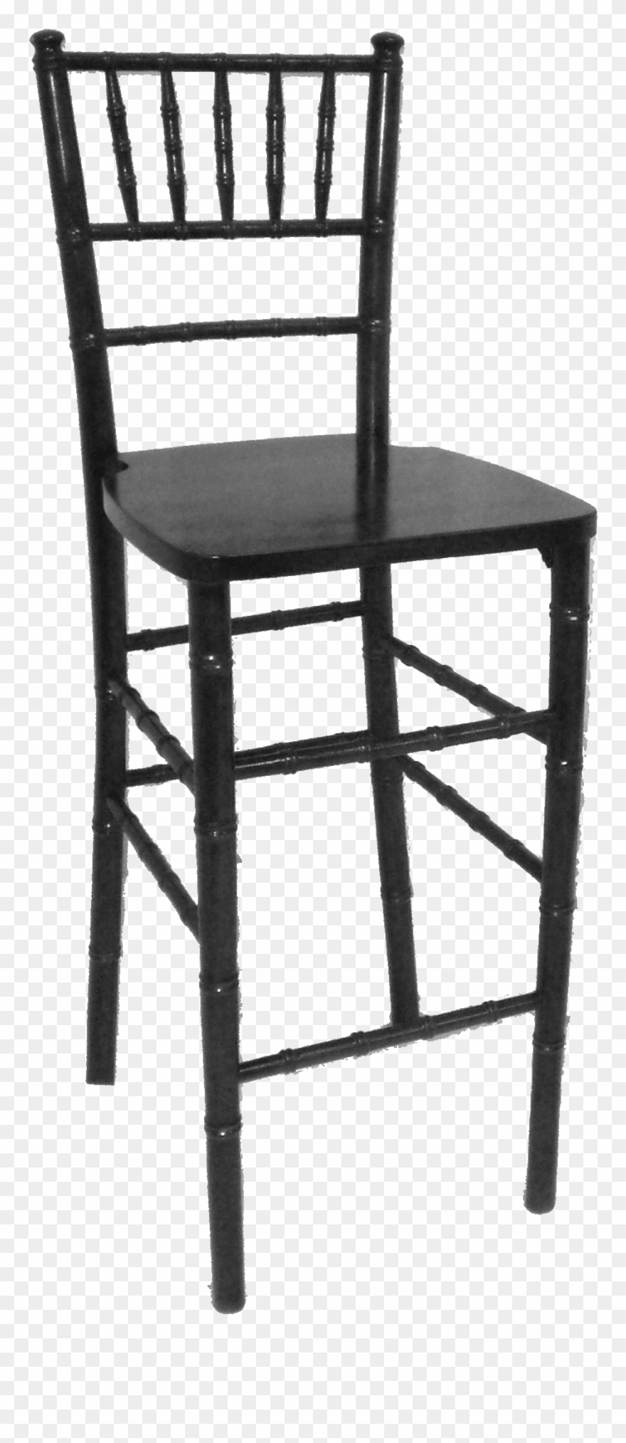 Black Wood Barstool Clipart