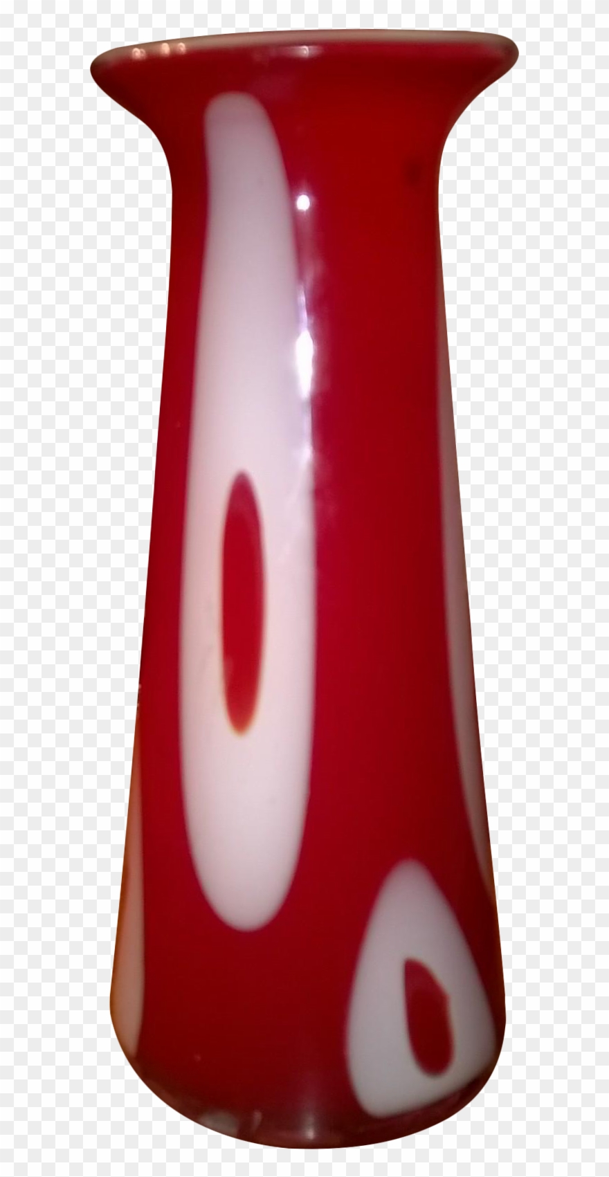 Red White Italian Vintage Glass Vase Chairish Small Clipart