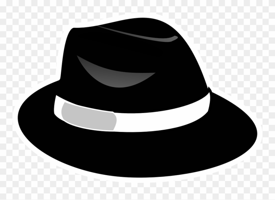 Black Fedora Clipart With Transparent Background - Png Download
