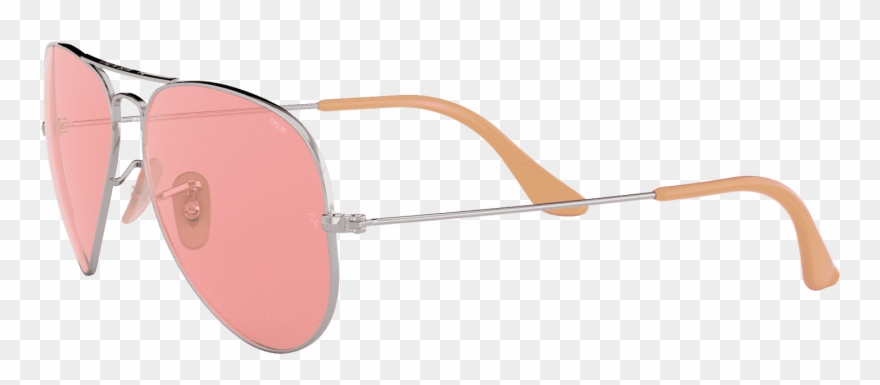 Classic Aviator Sunglasses In Silver Pink Photochromic Clipart