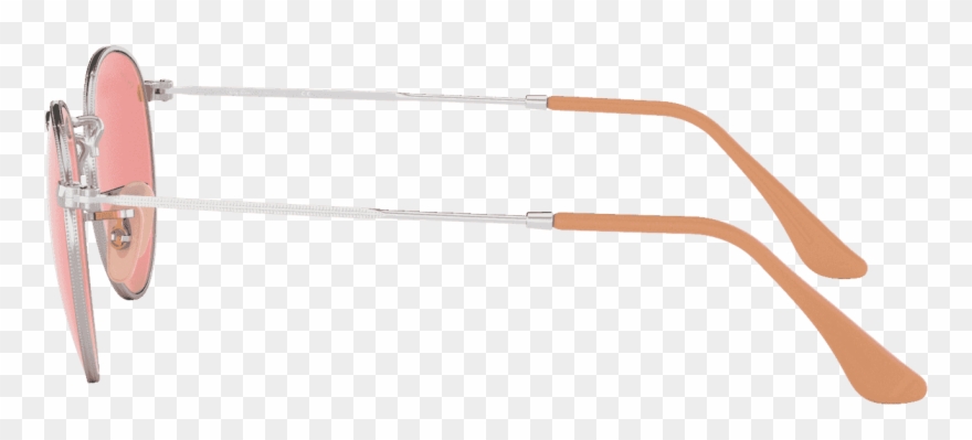 Round Metal Sunglasses In Silver Pink Photochromic Clipart