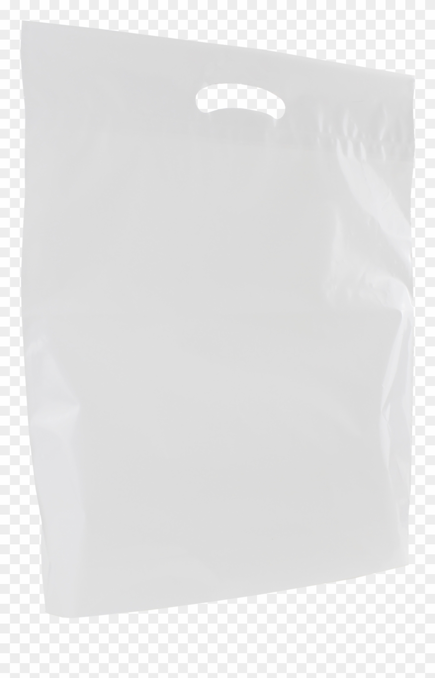 White Large Eco-friendly Die Cut Plastic Bag Clipart