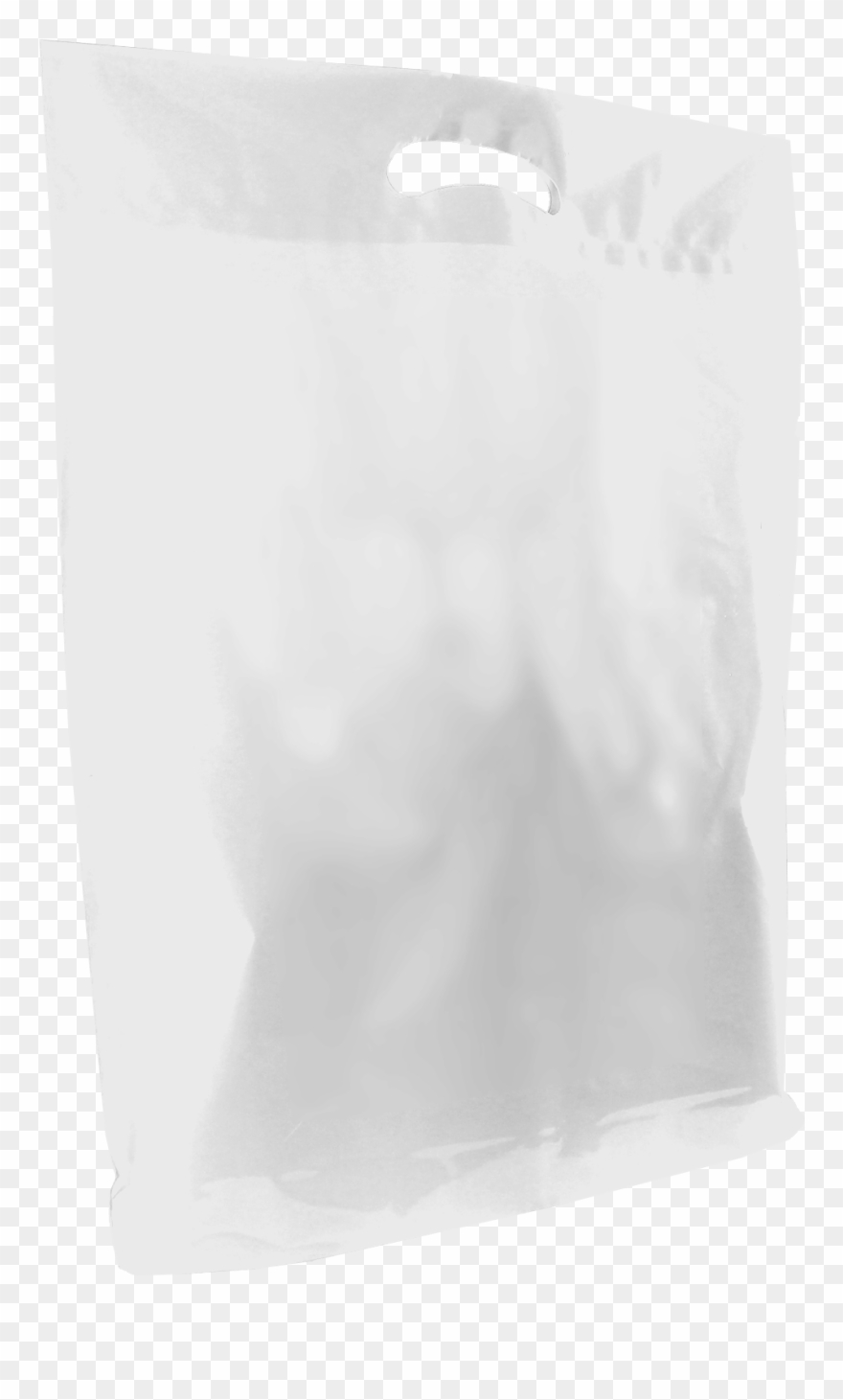 White Large Die Cut Plastic Bag Clipart