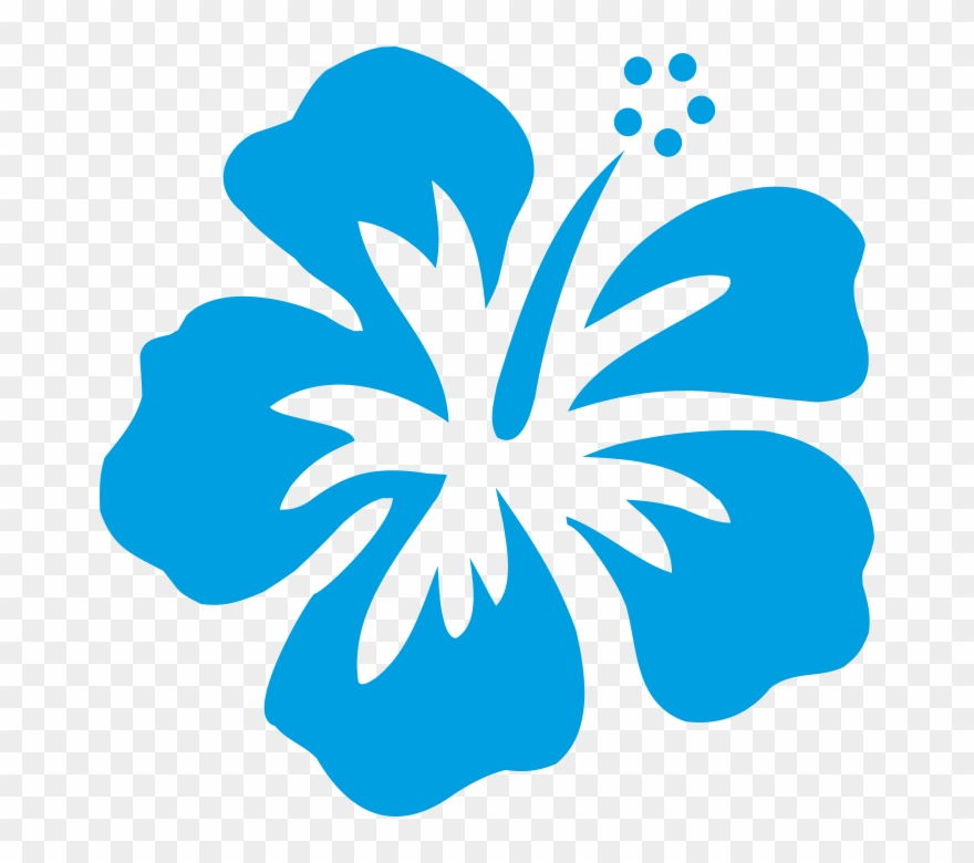 Stickers Réunion Hibiscus Sur Transfert Clipart