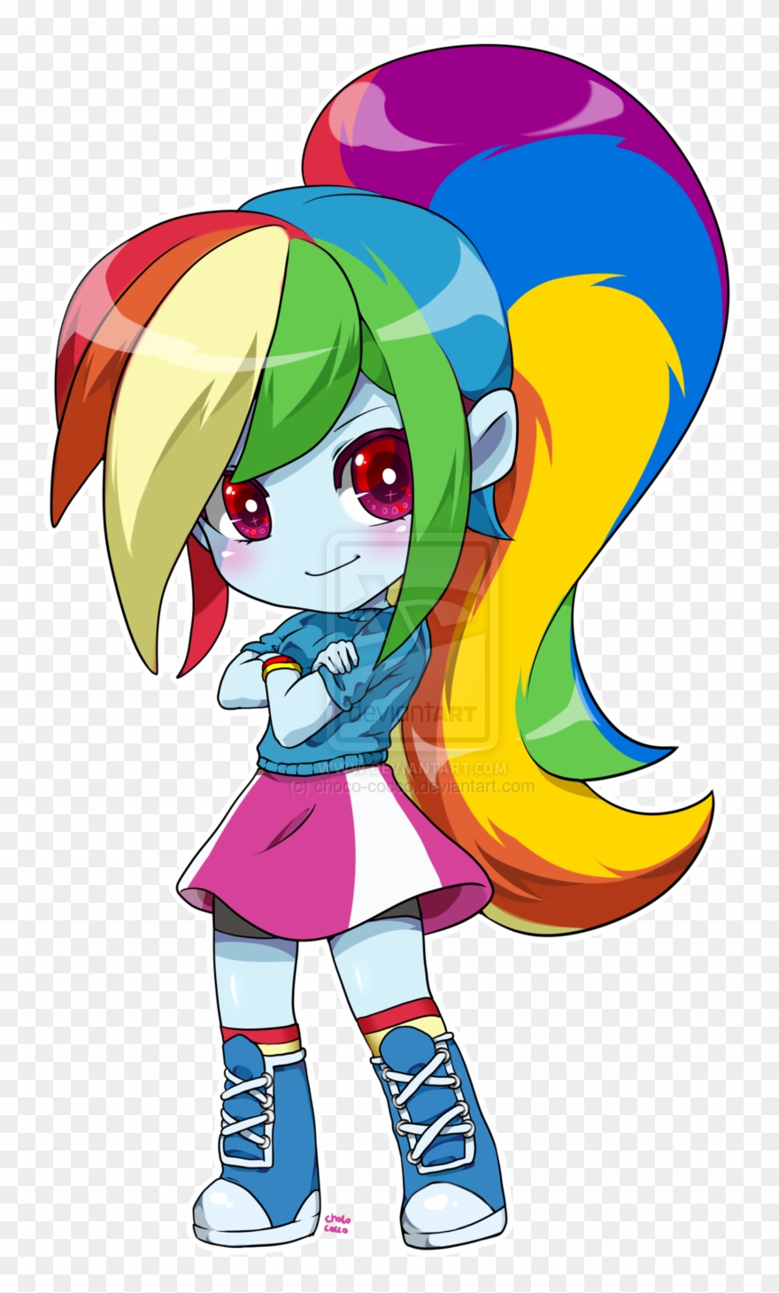 Equestria Girls Rainbow Dash Chibi Commission By Choco-cocco Clipart
