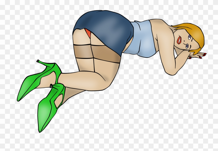 Pin Up Girl In Sexual Pose Clipart