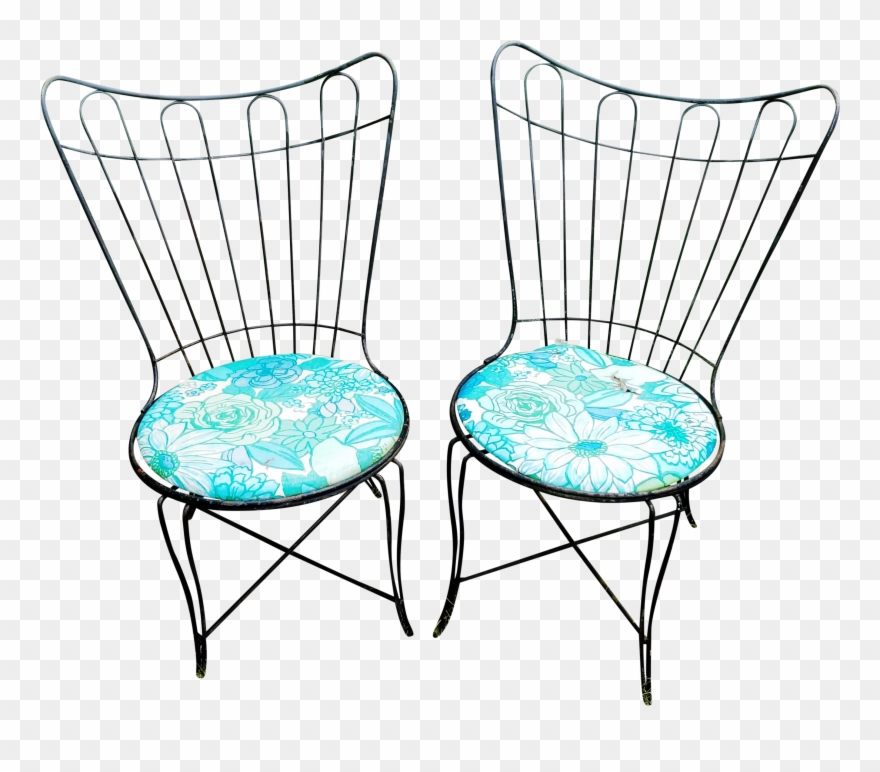 Vintage Homecrest/salterini Black Wrought Iron Patio Clipart