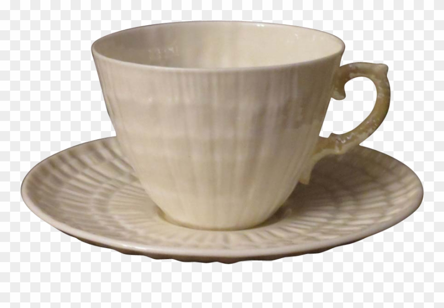 Belleek Limpet Yellow Lustre Teacup And Saucer Clipart