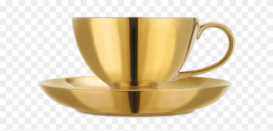 Miss Etoile Gold Teacup And Saucer Twinings Online Clipart