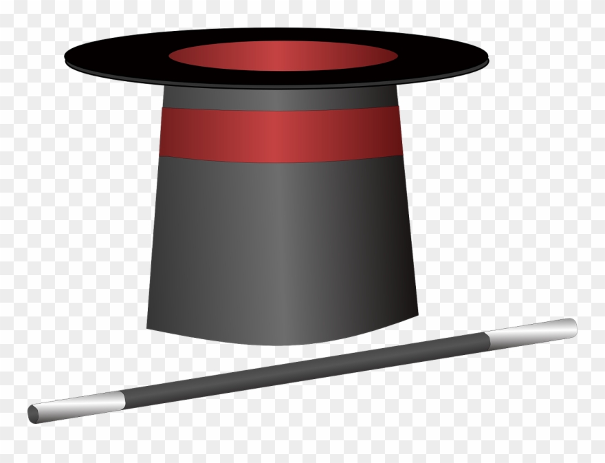 Wand Hat Red Magician Magic Png Image Clipart