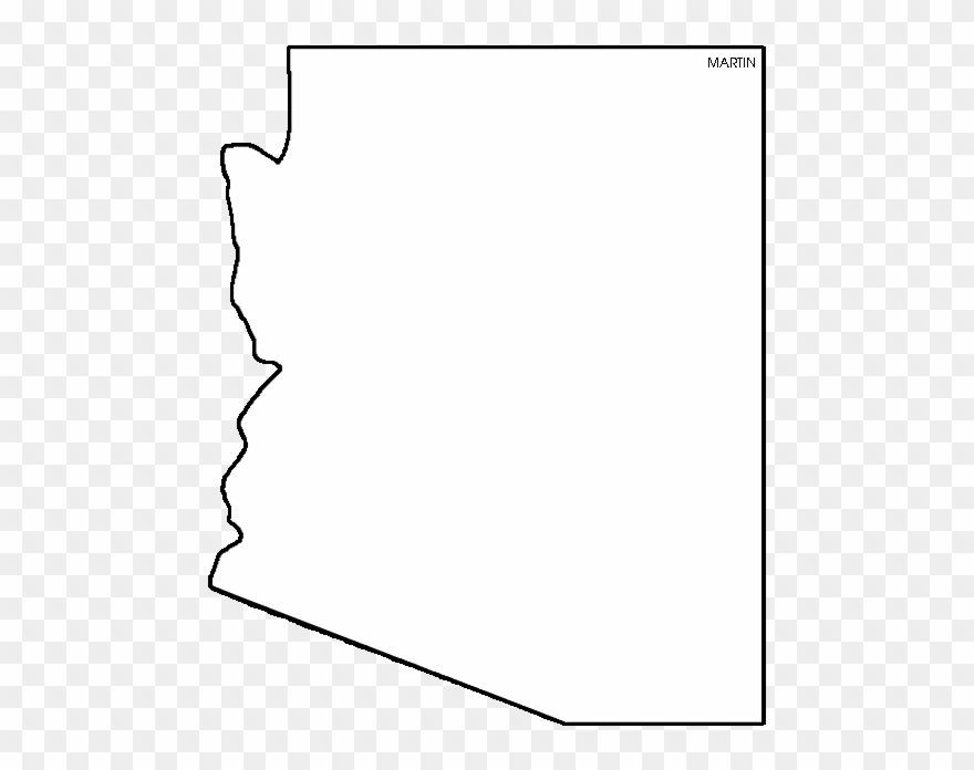 United States Clip Art By Phillip Martin, Map Of Arizona - Png Download
