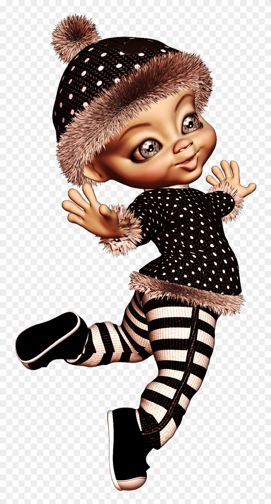 Cookie Poser Doll Tube Clipart